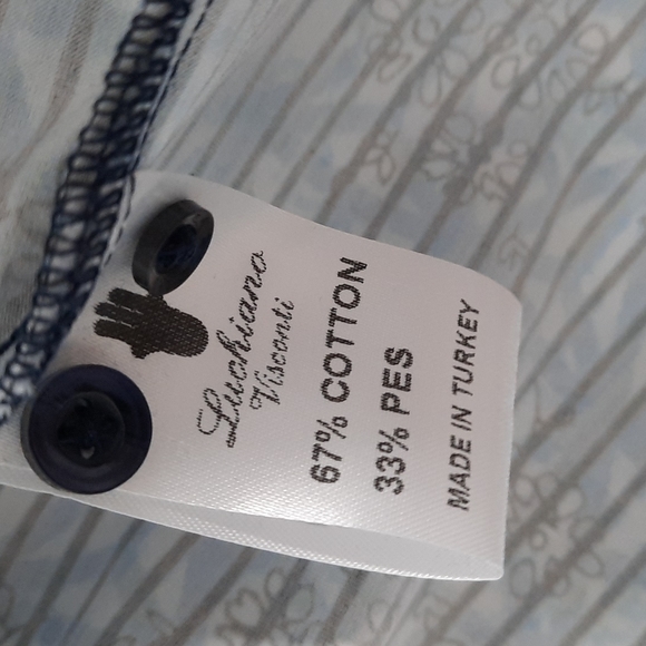 NWT VISCONTI BLACK black/blue shirt, Sz S - Picture 7 of 12